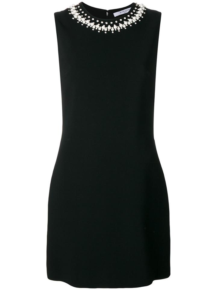 Givenchy Pearl Collar Shift Dress - Black