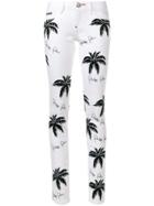 Philipp Plein Palm Tree Print Jeans - White