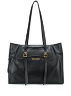 Miu Miu Medium Logo Tote - Black