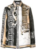 Versace Collection Mixed Print Shirt - Black