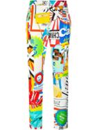 Moschino Printed Straight Leg Trousers