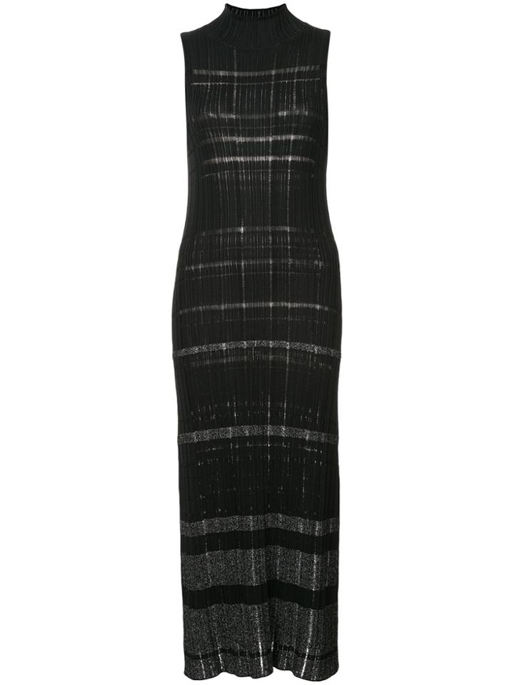 Proenza Schouler Drop Stitch Knit Dress - Black
