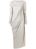 Rick Owens Lilies Asymmetric Draped Dress - Grey