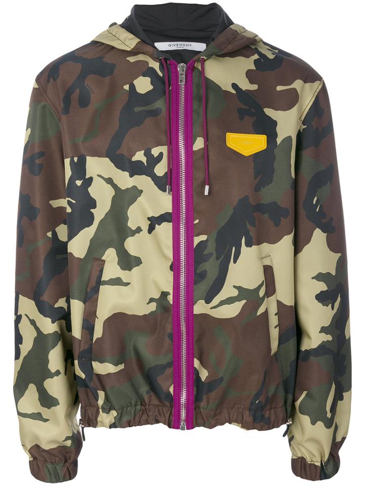 Givenchy - Hooded Lightweight Jacket - Men - Leather/polyamide - 50, Green, Leather/polyamide