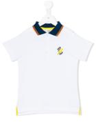 Fendi Kids - Contrast Collar Polo Shirt - Kids - Cotton - 6 Yrs, White