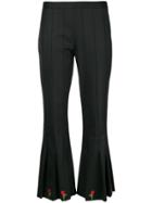 Marco De Vincenzo Cropped Flared Trousers - Black