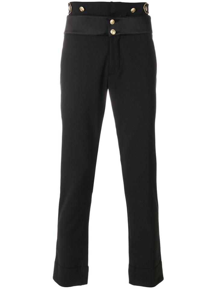 Pierre Balmain Slim Fit Tailored Trousers - Black
