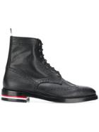 Thom Browne Classic Wingtip Ankle Boots - Black