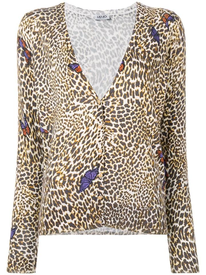 Liu Jo Leopard Print Cardigan - Brown