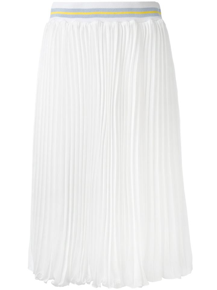 Blugirl - Pleated Midi Skirt - Women - Cotton/polyester - 44, White, Cotton/polyester