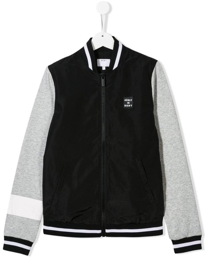 Dkny Kids Logo Bomber Jacket - Black