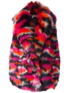 Mcq Alexander Mcqueen Faux Fur Gilet, Women's, Size: 38, Black, Acrylic/modacrylic/polyester