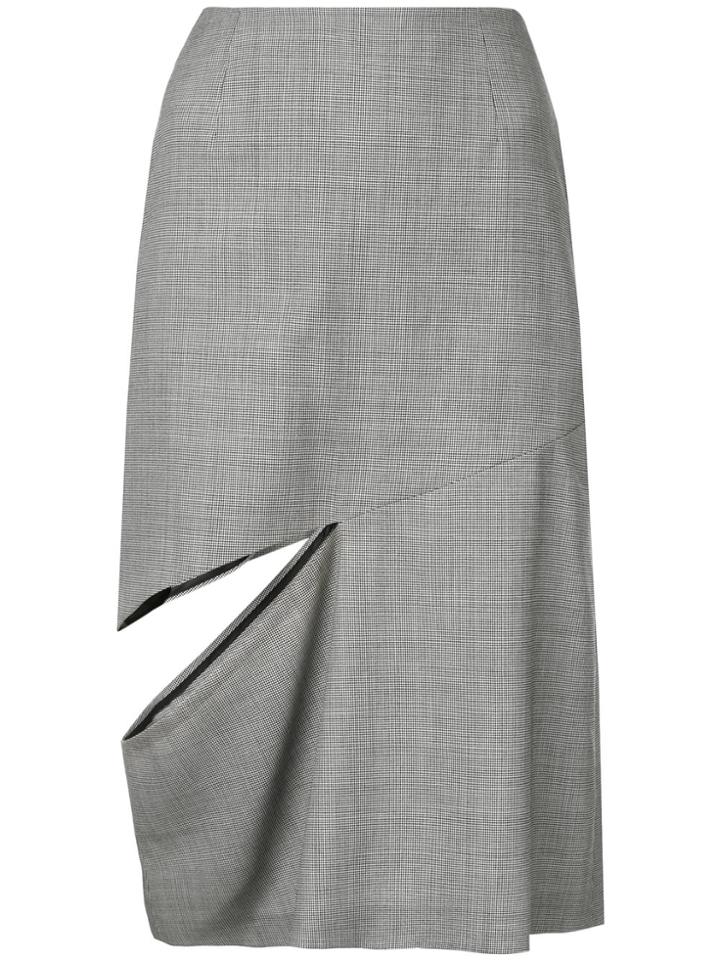 Maison Margiela Cut-detail Midi Skirt - White