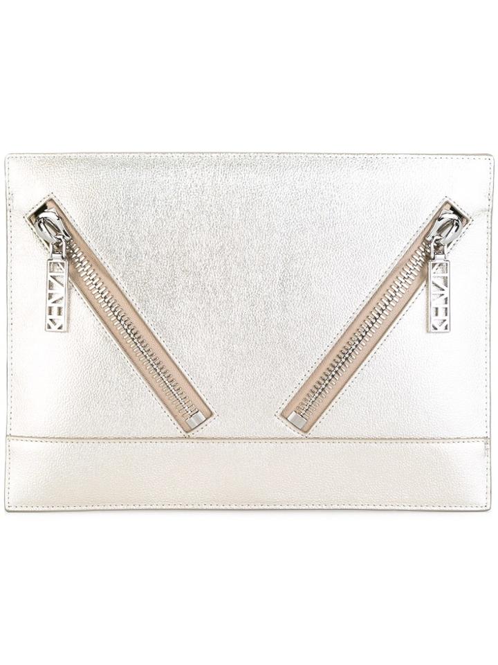 Kenzo Kalifornia Clutch - Metallic