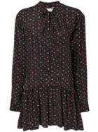 Saint Laurent Neck Tie Dress - Black