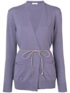 Peserico Corded Wrap Cardigan - Purple
