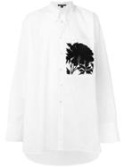 Ann Demeulemeester Oversize Embroidered Pocket Shirt - White