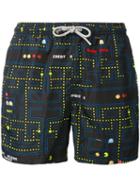 Mc2 Saint Barth - Pacman Swim Shorts - Men - Polyamide/polyester/spandex/elastane - Xxxl, Blue, Polyamide/polyester/spandex/elastane