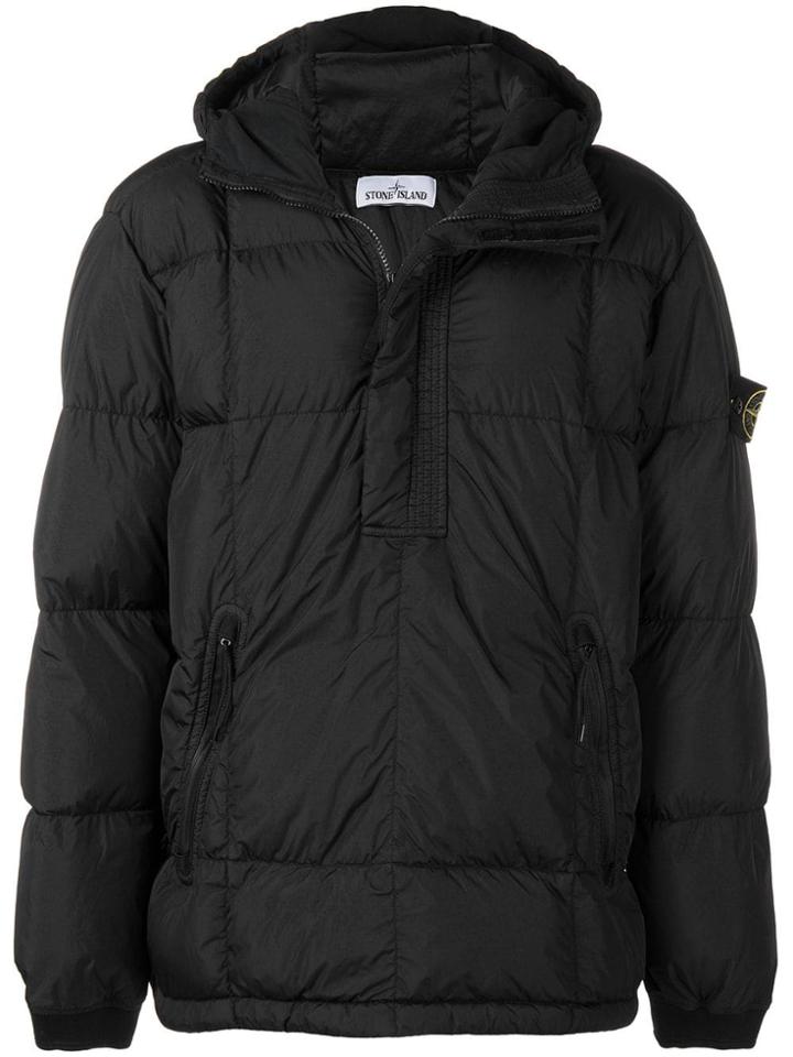 Stone Island Padded Pullover Jacket - Black