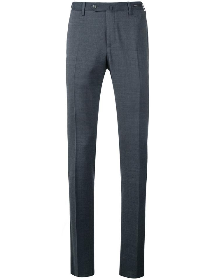 Pt01 'traveller' Tailored Trousers, Men's, Size: 48, Grey, Polyester