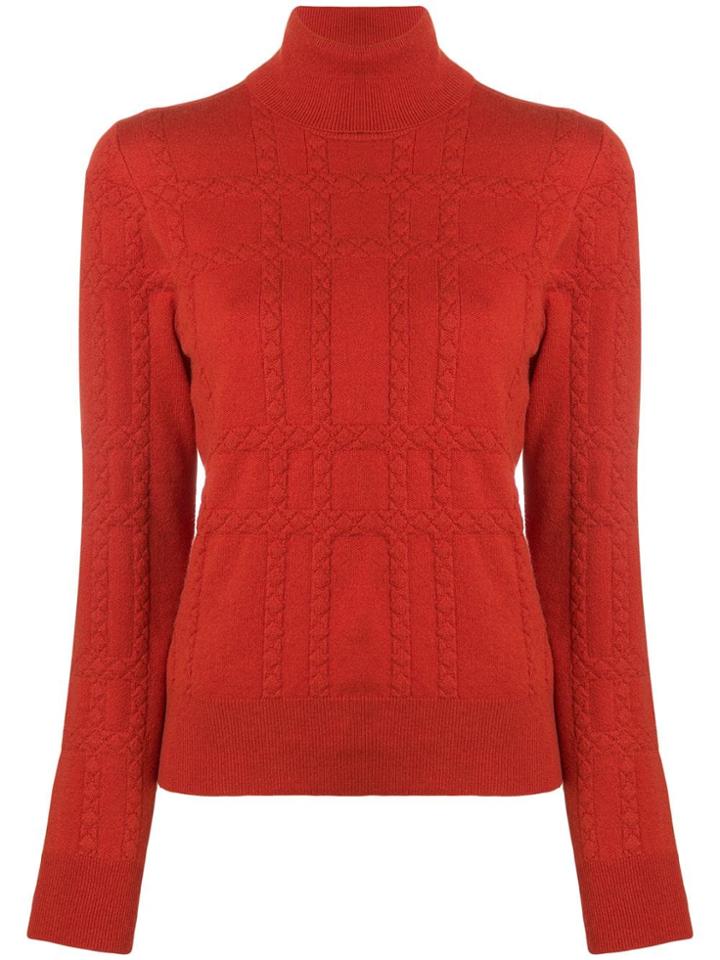 Bottega Veneta Cashmere Intrecciato Jumper - Red