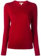 Burberry Elbow Patch Jumper - Red