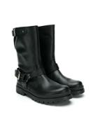 Dsquared2 Kids Teen Harness Detail Boots - Black