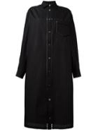 Veronique Branquinho Striped Shirt Dress, Women's, Size: 38, Black, Cotton