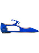 Jimmy Choo Vanessa Cut-out Ballerinas - Blue