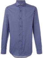Z Zegna Plain Shirt, Men's, Size: 41, Blue, Cotton