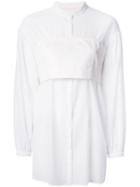 3.1 Phillip Lim - Band Detail Shirt - Women - Cotton - 2, White, Cotton