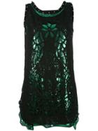No21 - Sequin And Lace Open Back Dress - Women - Cotton/polyamide/silk - 40, Black, Cotton/polyamide/silk