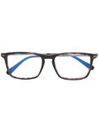 Brioni Thin Rectangular Frame Glasses - Black