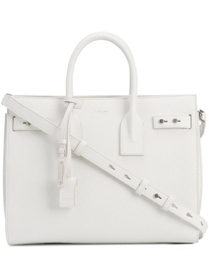 Saint Laurent 'sac De Jour' Bag, Women's, White, Leather