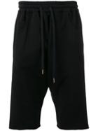 Amen Drawstring Track Shorts, Men's, Size: 50, Black, Cotton