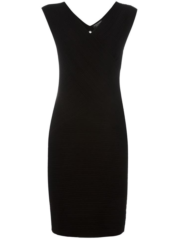 Twin-set Fitted Dress, Women's, Size: Large, Black, Viscose/polyamide/spandex/elastane