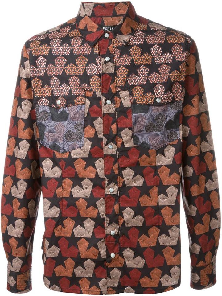 Ports 1961 Chest Pocket Printed Shirt, Men's, Size: Small, Cotton