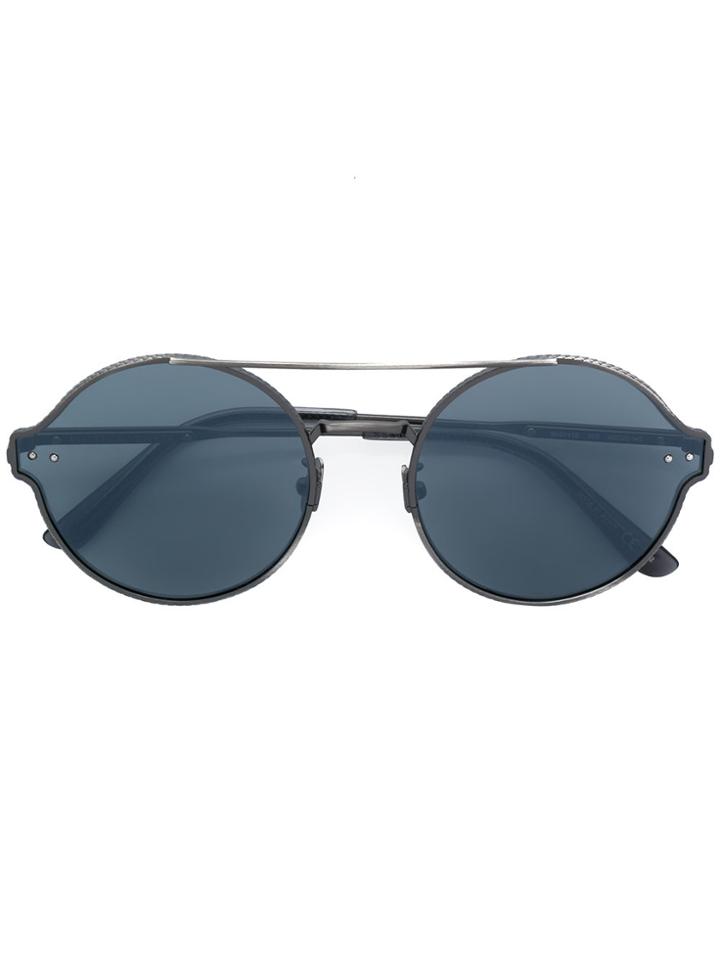 Bottega Veneta Eyewear Round Framed Sunglasses - Metallic