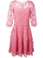 Ermanno Scervino Lace Shift Dress, Women's, Size: 46, Pink/purple, Silk/polyester