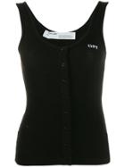 Off-white Buttoned Tank Top - Black