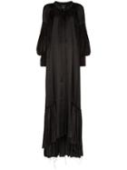 Ann Demeulemeester Pouf-sleeve Maxi Dress - Black