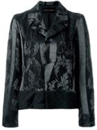 Comme Des Garçons Pre-owned Floral Jacquard Jacket - Black