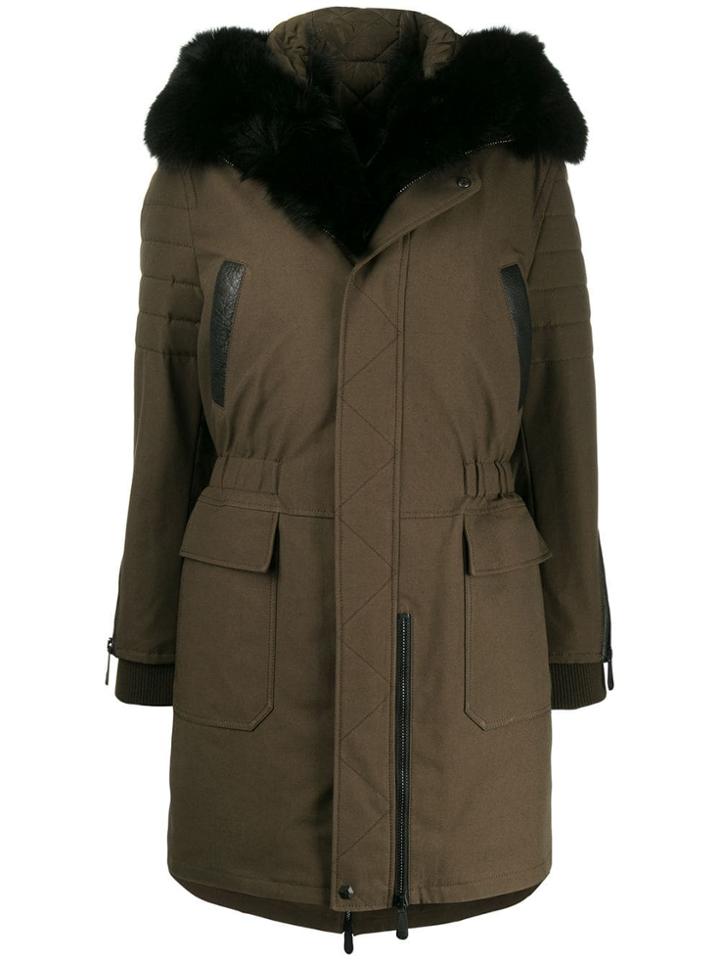 Philipp Plein Fur-trimmed Hooded Coat - Green