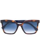 Fendi Eyewear Oversized Square Sunglasses - Brown
