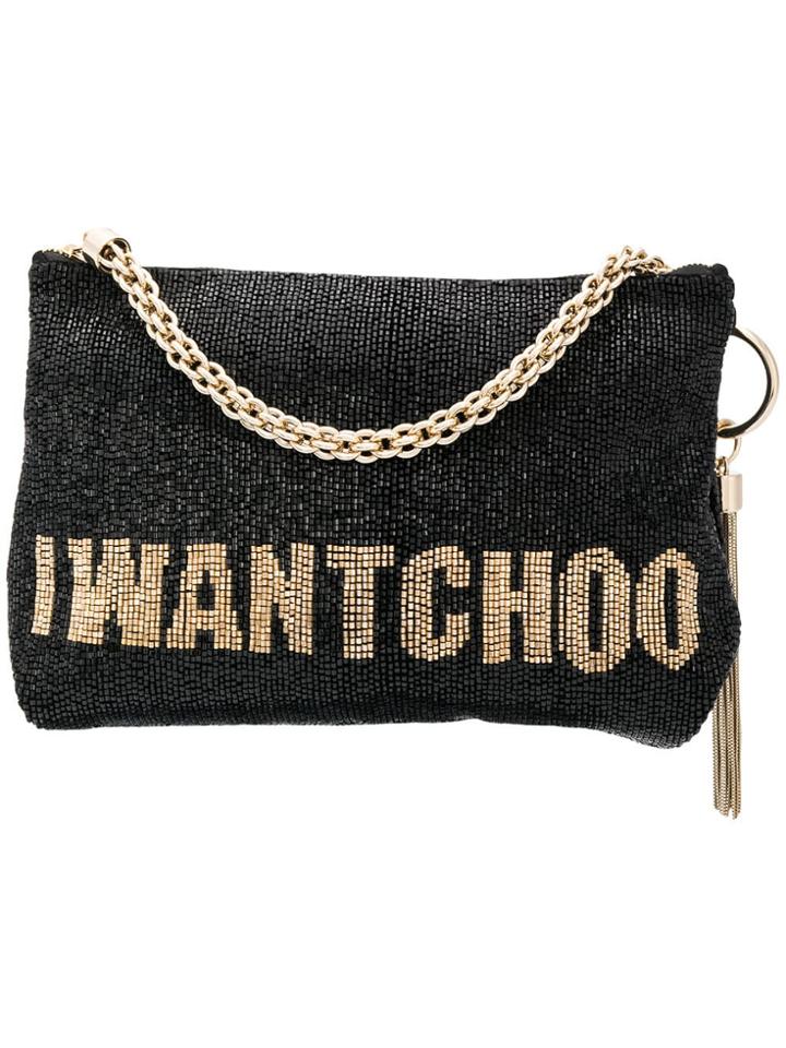 Jimmy Choo Callie Beaded Tote - Black