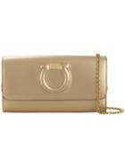Salvatore Ferragamo Embossed Logo Wallet - Metallic