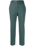 Brunello Cucinelli Belted Cropped Trousers - Green