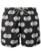 Okun Ali Oju Print Swim Shorts - Black