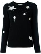 Tsumori Chisato - Moon And Star Print Top - Women - Wool - 2, Women's, Black, Wool