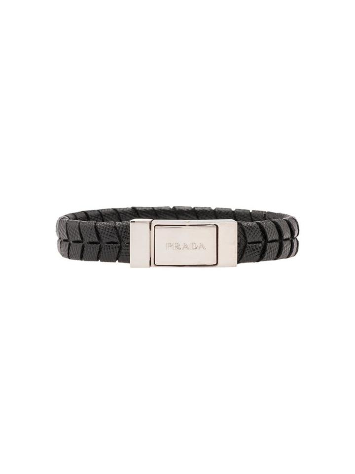 Prada Debossed Bracelet - Black